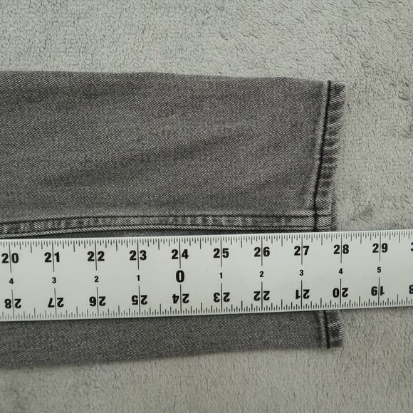 Abercrombie & Fitch Jeans Women's 6L Gray High-Rise Ankle Straight 28" Inseam - Picture 4 of 16